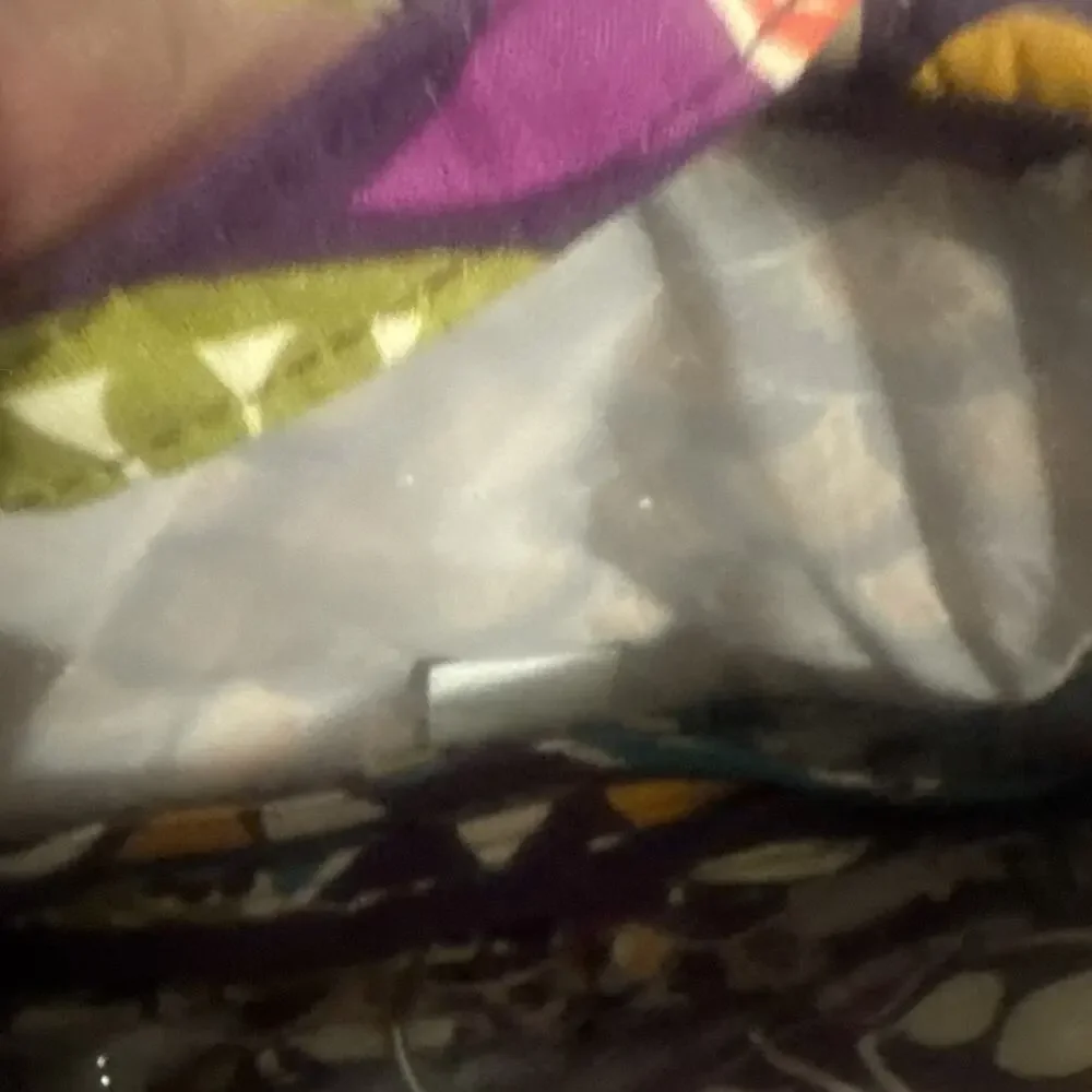 Vera Bradley Heather Retired Floral Cosmetic Travel Bag Purple Green 10x7.5”